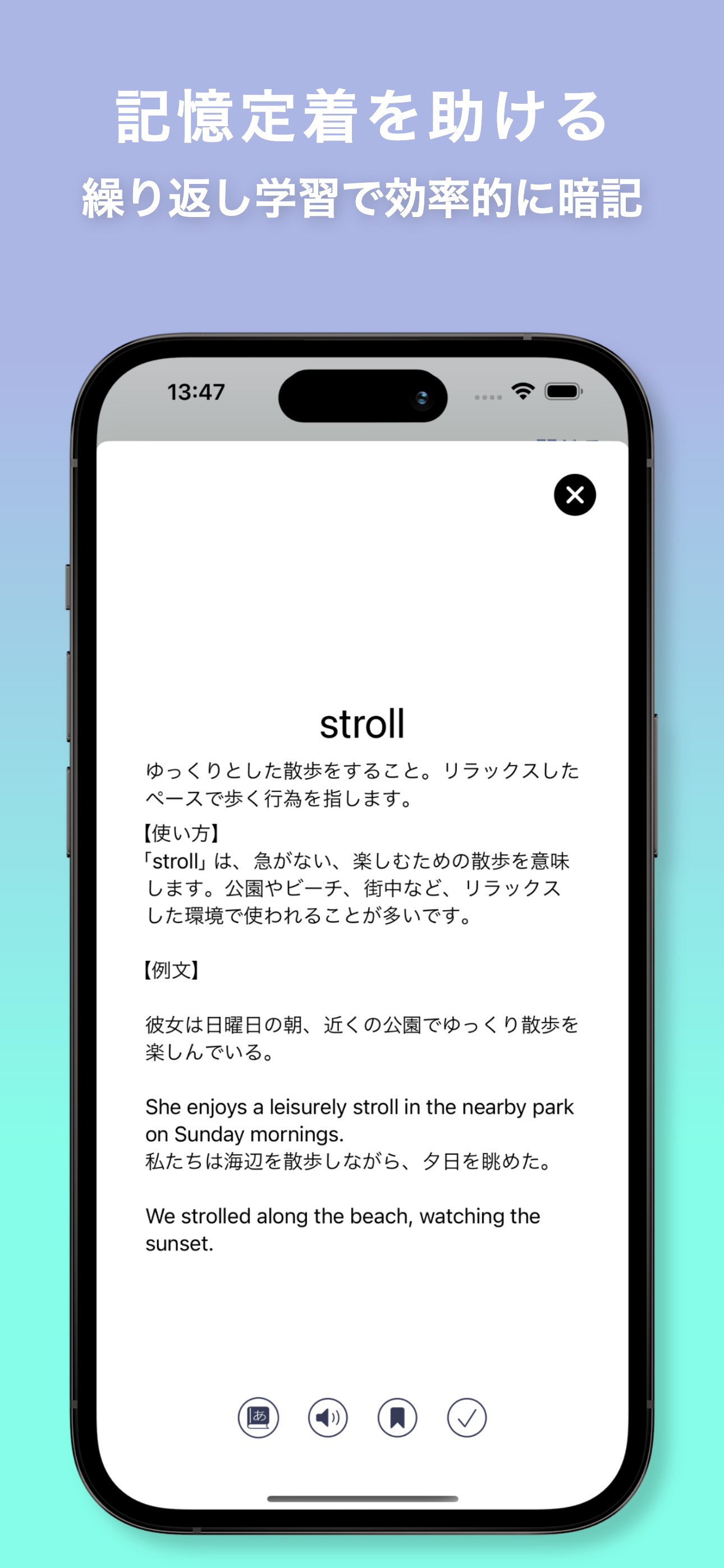 フラッシュカード詳細